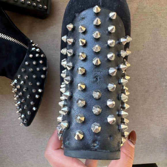 PHILIPP PLEIN Shoes Ankle Boots Black Suede Studded Heels EU 40 / US 9 $1500 - Picture 7 of 13